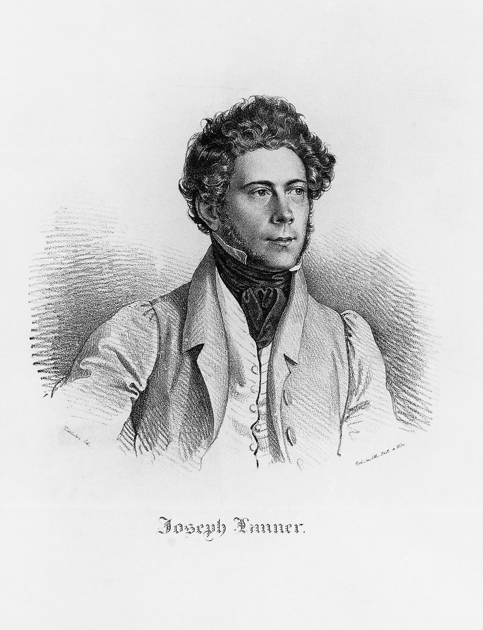 Josef Franz Karl Lanner portréja (Bécs alkotó: Josef Nikolaus Kriehuber