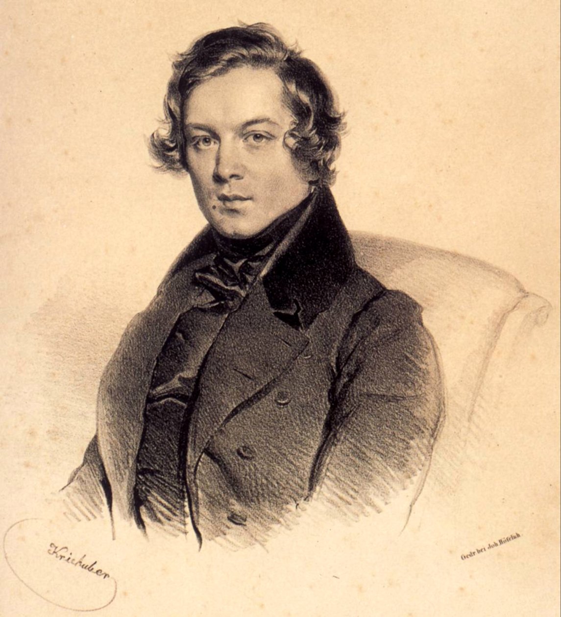 Robert Schumann 1810-1856, 1839 alkotó: Josef Nikolaus Kriehuber