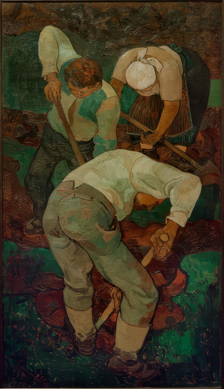 Ásó mezőgazdasági munkások alkotó: Josef Scharl