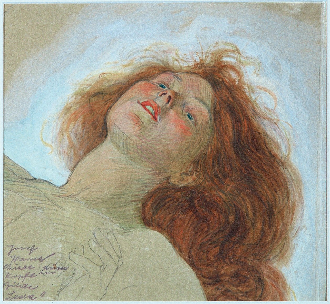 Leda fejének vázlata alkotó: Josef Wawra