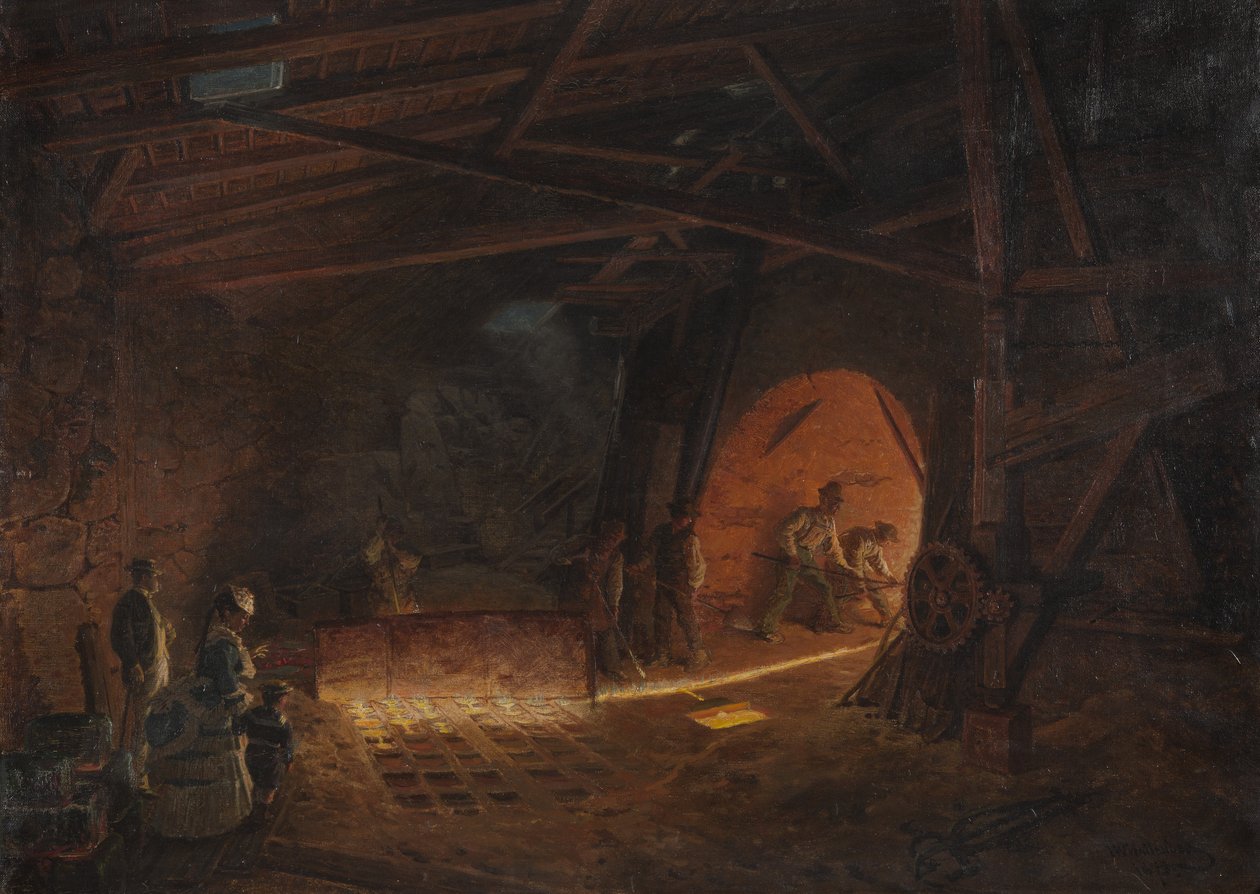 Acierie – Vasmű, szerző: Wallander, Josef Wilhelm (1821-1888). Olajfestmény alkotó: Josef Wilhelm Wallander