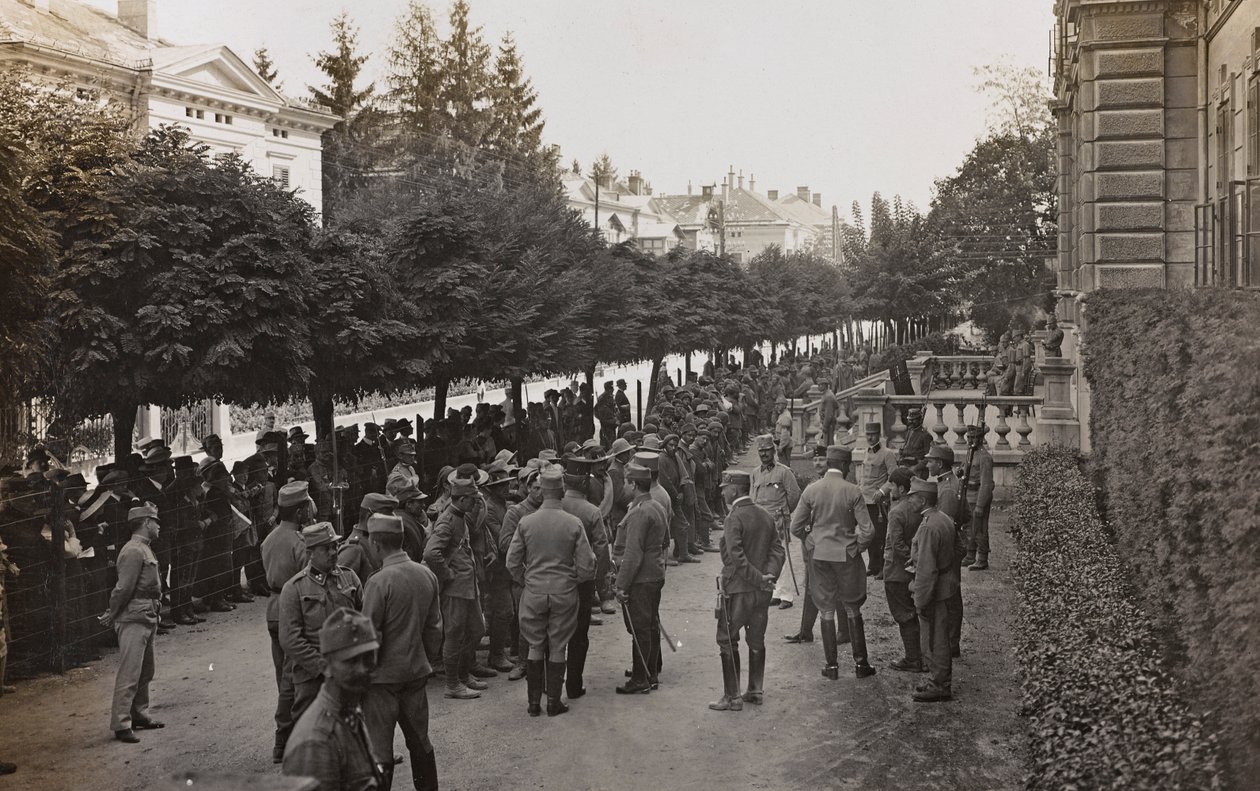Album "Az én világháborúm - emlékek a délnyugati frontról Karintiában, Olaszországban, Trentino-Alto Adige" 1915.03.31.-1918.12.11 - Josef Zohles Bécs ": katonák sok foglyal alkotó: Josef Zohles