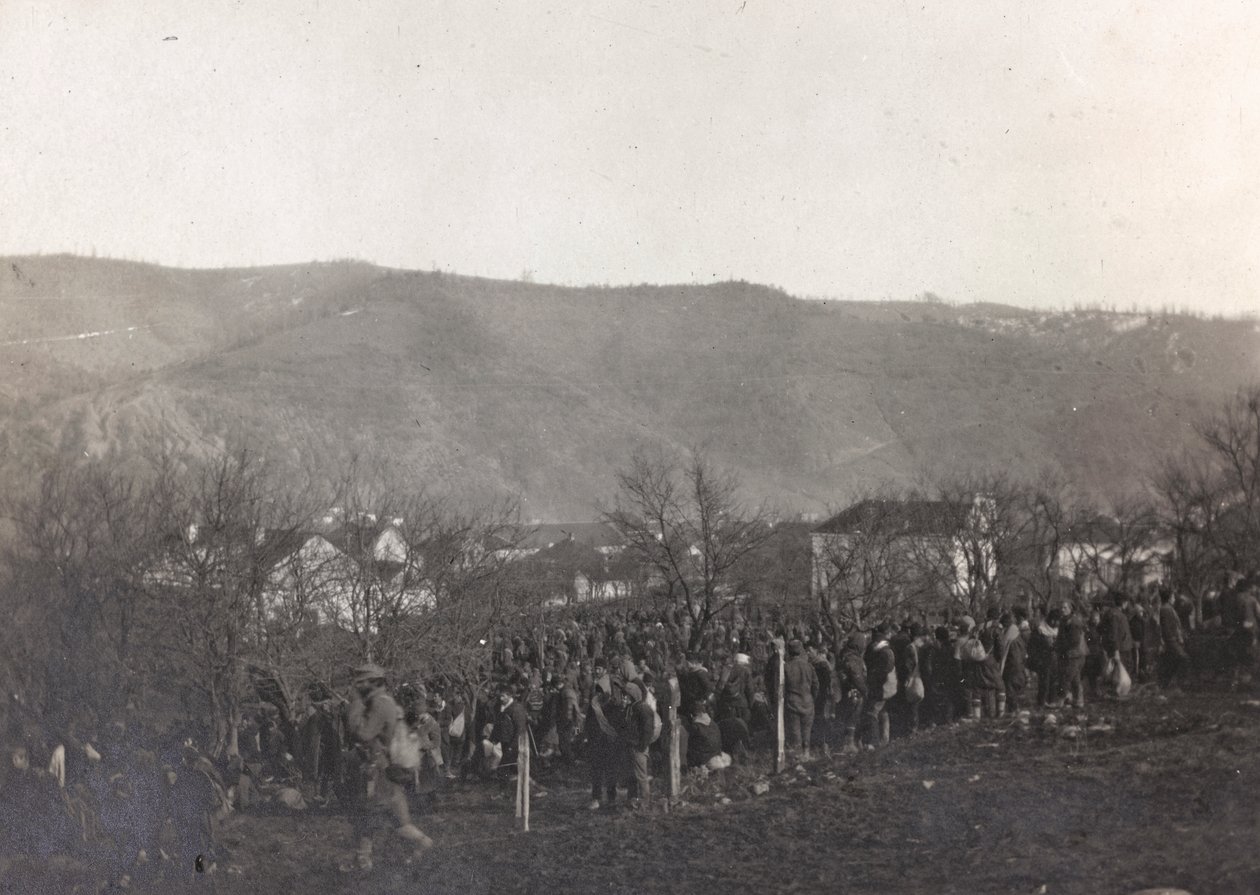 Album "Az én világháborúm - emlékek a délnyugati frontról Karintiában, Olaszországban, Trentino-Alto Adige" 1915.03.31.-1918.12.11 - Josef Zohles Bécs ": foglyok (f/w fotó) alkotó: Josef Zohles