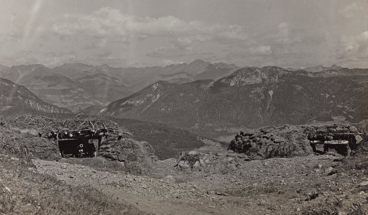 Album "Az én világháborúm – emlékek a délnyugati frontról Karintiában, Olaszországban, Trentino-Alto Adige" 1915.03.31.-1918.12.11. - Josef Zohles Bécs ": fegyverek menedékhelyei az Al-ban alkotó: Josef Zohles