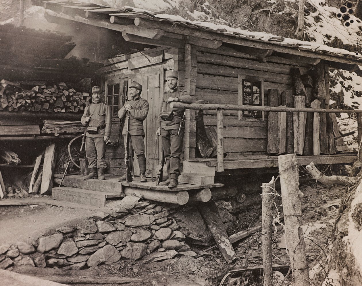 Album "Az én világháborúm – emlékek a délnyugati frontról Karintiában, Olaszországban, Trentino-Alto Adige" 1915.03.31-1918.12.11 - Josef Zohles Wien": tisztek elhelyezése (f/w fotó alkotó: Josef Zohles