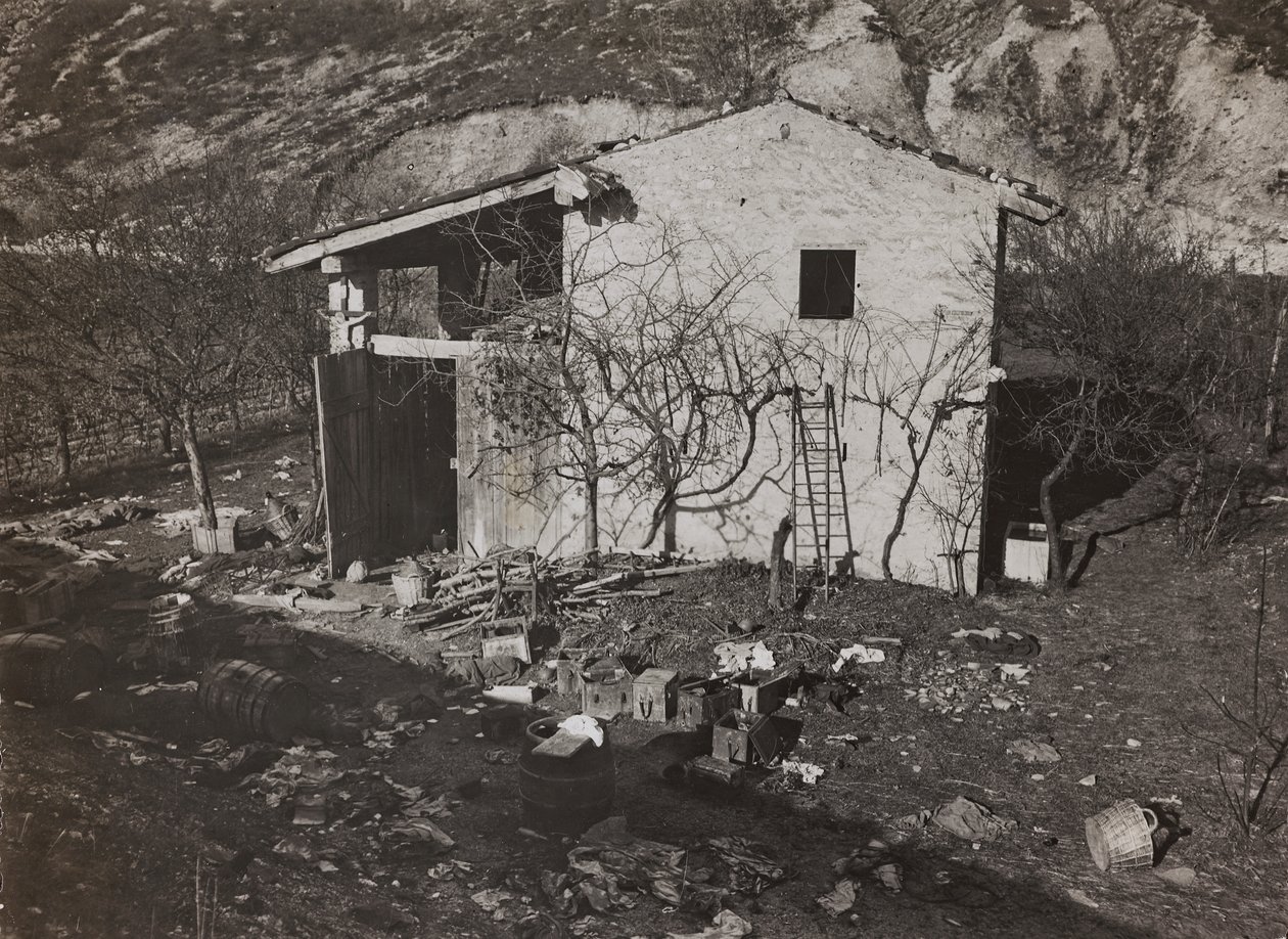 Album "Az én világháborúm – emlékek a délnyugati frontról Karintiában, Olaszországban, Trentino-Alto Adige" 1915.03.31-1918.12.11 - Josef Zohles Bécs": ház (f/w fotó) alkotó: Josef Zohles