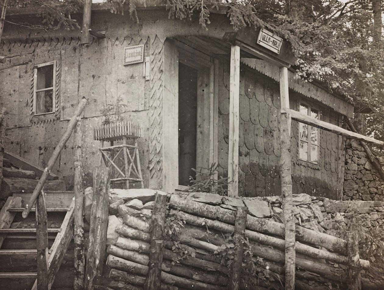 Album "Az én világháborúm – emlékek a délnyugati frontról Karintiában, Olaszországban, Trentino-Alto Adige" 1915.03.31-1918.12.11 - Josef Zohles Bécs ": Parancsnokság háza (f/w fotó alkotó: Josef Zohles