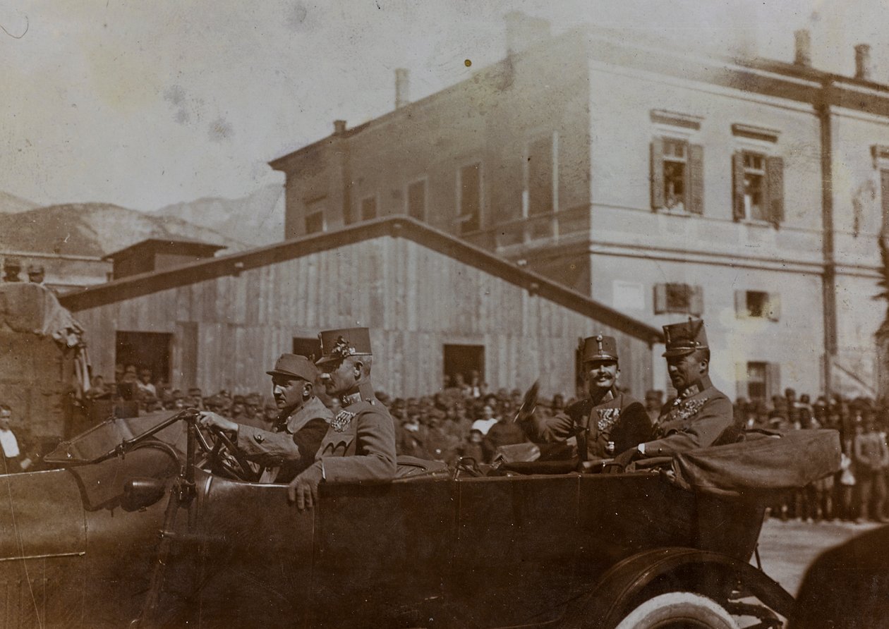 Album "Az én világháborúm – emlékek a délnyugati frontról Karintiában, Olaszországban, Trentino-Alto Adige" 1915.03.31-1918.12.11 - Josef Zohle Bécsje ": Karl császár Trentóban (f/w) alkotó: Josef Zohles