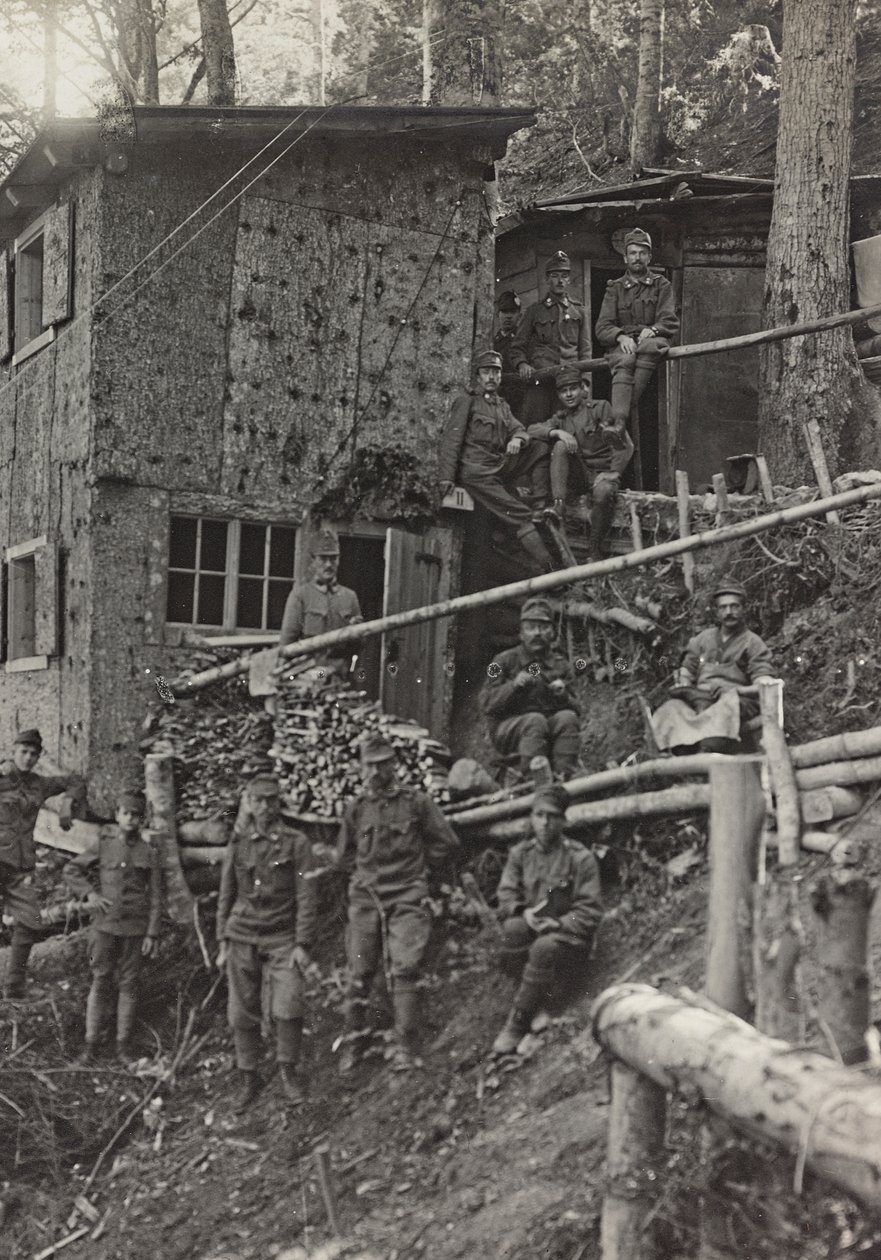 Album "Az én világháborúm - emlékek a délnyugati frontról Karintiában, Olaszországban, Trentino-Alto Adige" 1915.03.31.-1918.12.11 - Josef Zohles Bécs ": katonai tábor (f/w fotó) alkotó: Josef Zohles