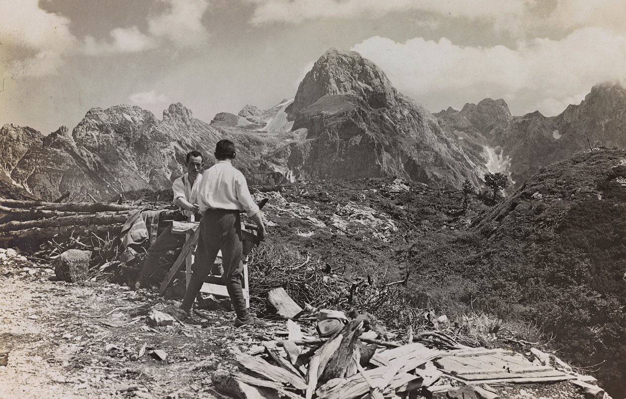 Album Meine weltkriegs - Erinnerungen the South-West Front (Karintia, Olaszország, Dél-Tirol) (Az én világháborúm - emlékek a délnyugati frontról Karintiában, Olaszországban, Trentino Alto Adige) 1915. III.31. alkotó: Josef Zohles