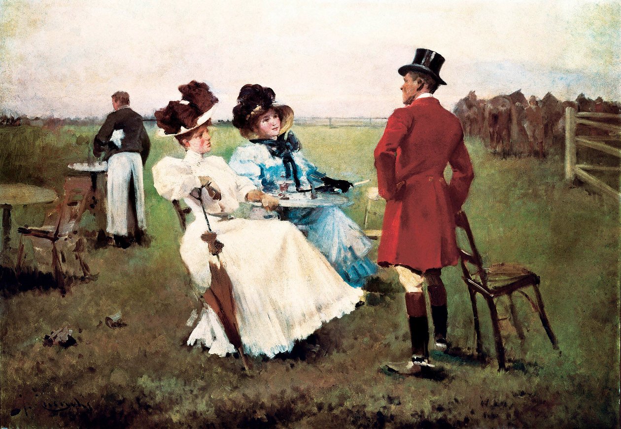 „" Nap a kampányban" - Josep Cusachs i Cusachs (1851-1908) festménye. Barcelona. Montserrat kolostor. Montserrat Múzeum. alkotó: Josep Cusachs y Cusachs