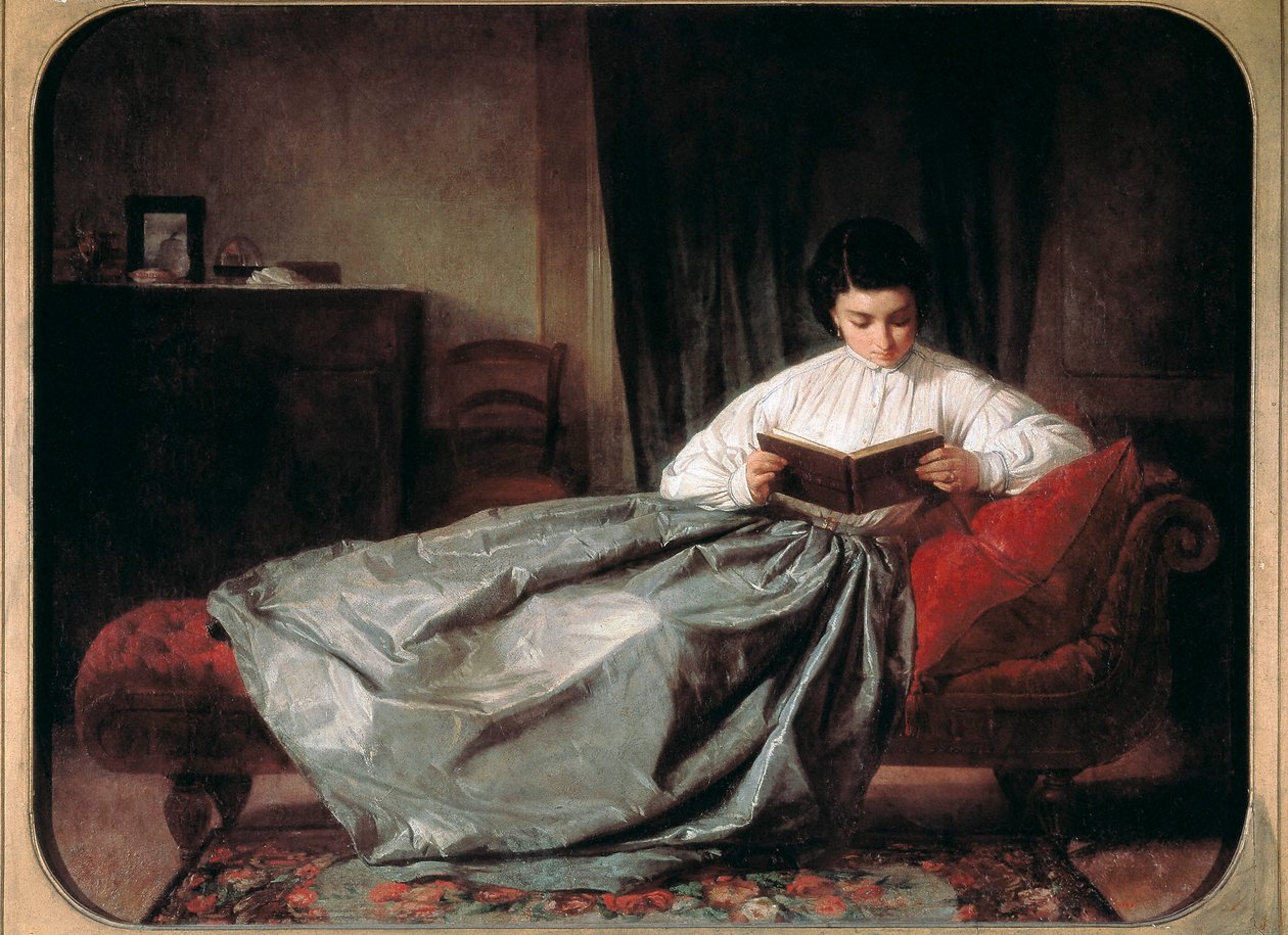 "" Az album újrajátszása (?) "" Josep Duran i Riera (1849-1928) festménye. 1872. Barcelona, Katalónia Nemzeti Művészeti Múzeum. alkotó: Josep Duran Riera