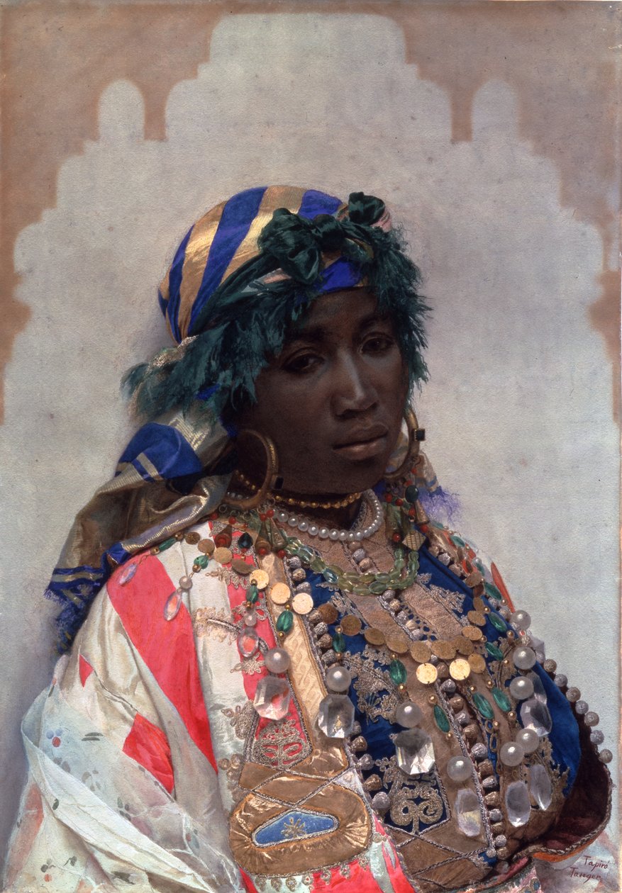 Egy tangeri szépség, 1876 körül (wc papíron) alkotó: Josep Tapiro Baro