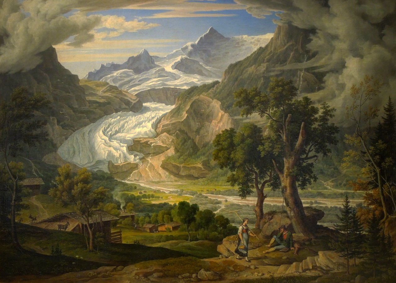 Grindelwald gleccser az Alpokban alkotó: Joseph Anton Koch