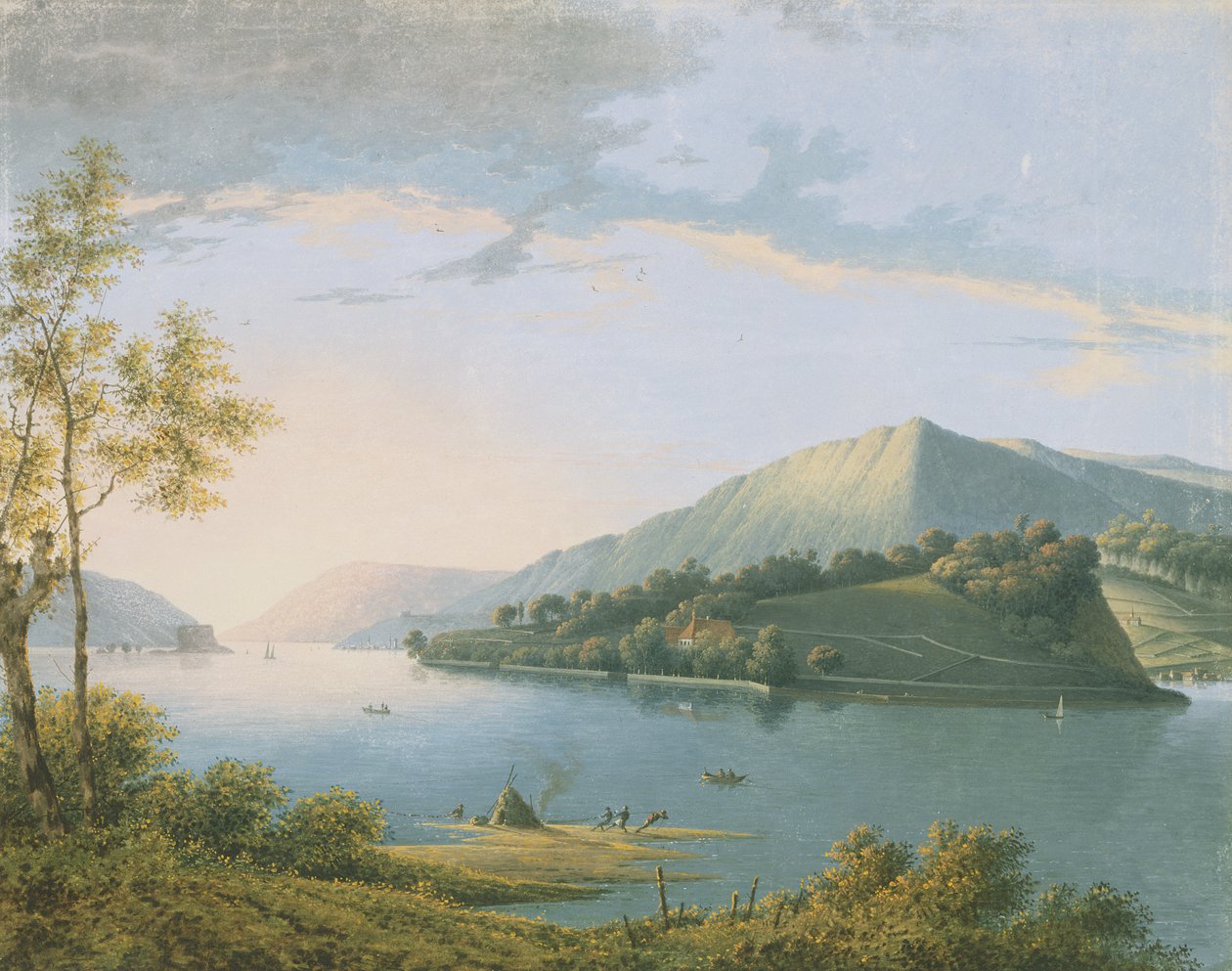 Tájkép a Rajna mentén alkotó: Joseph August Knip