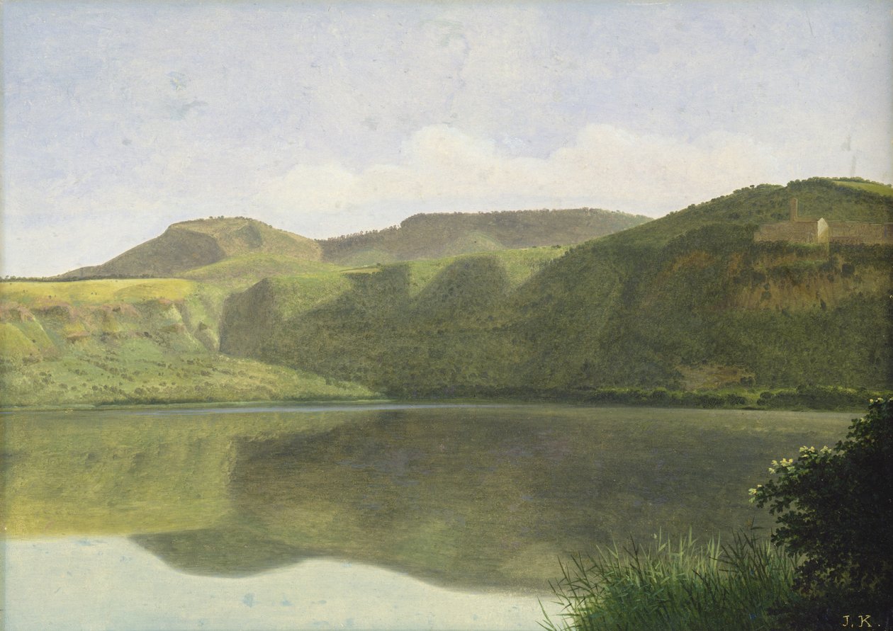 Az Albán-tenger, 1811 körül (wc papíron, kartonon) alkotó: Joseph August Knip