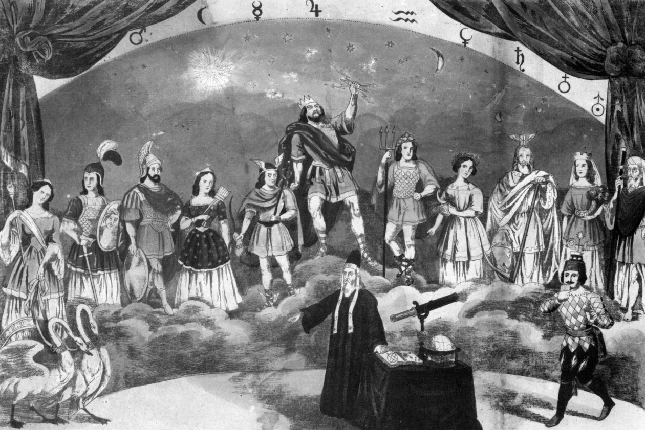 Görög istenek mennyországa, farsangi játék Altdorf-Weingartenben 1857. február 23-án alkotó: Joseph Bayer