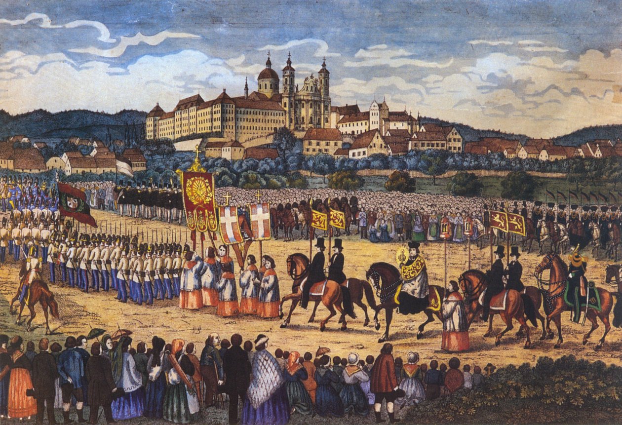 Szent Vér körmenet Altdorf-Weingartenben, 1865 után alkotó: Joseph Bayer