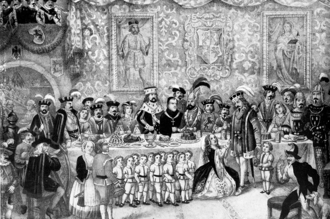 Welfensage, farsangi játékként adták elő 1862. március 3-án alkotó: Joseph Bayer