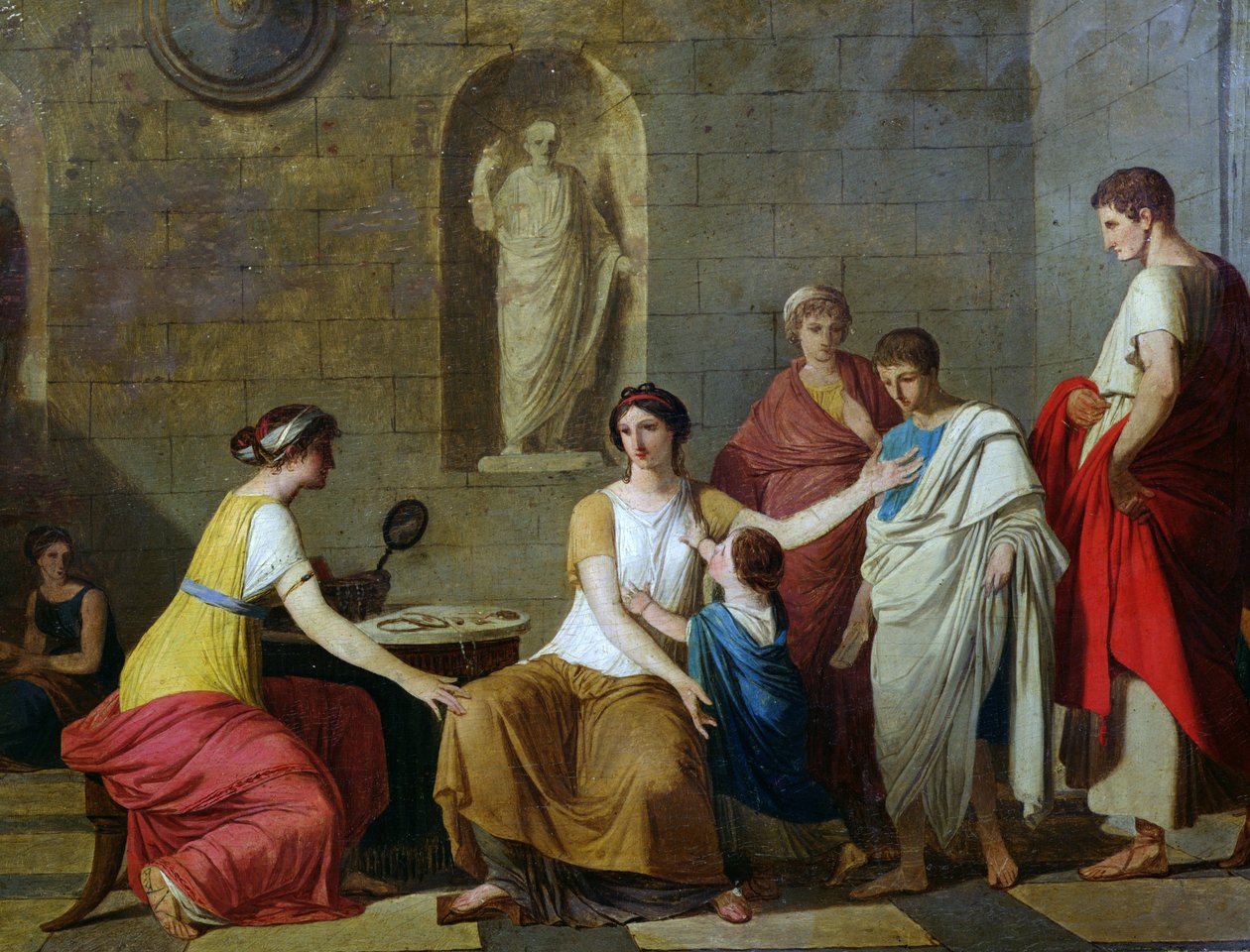 A Gracchi anyja, 1780 körül (a 221412-es részlet) alkotó: Joseph Benoît Suvée