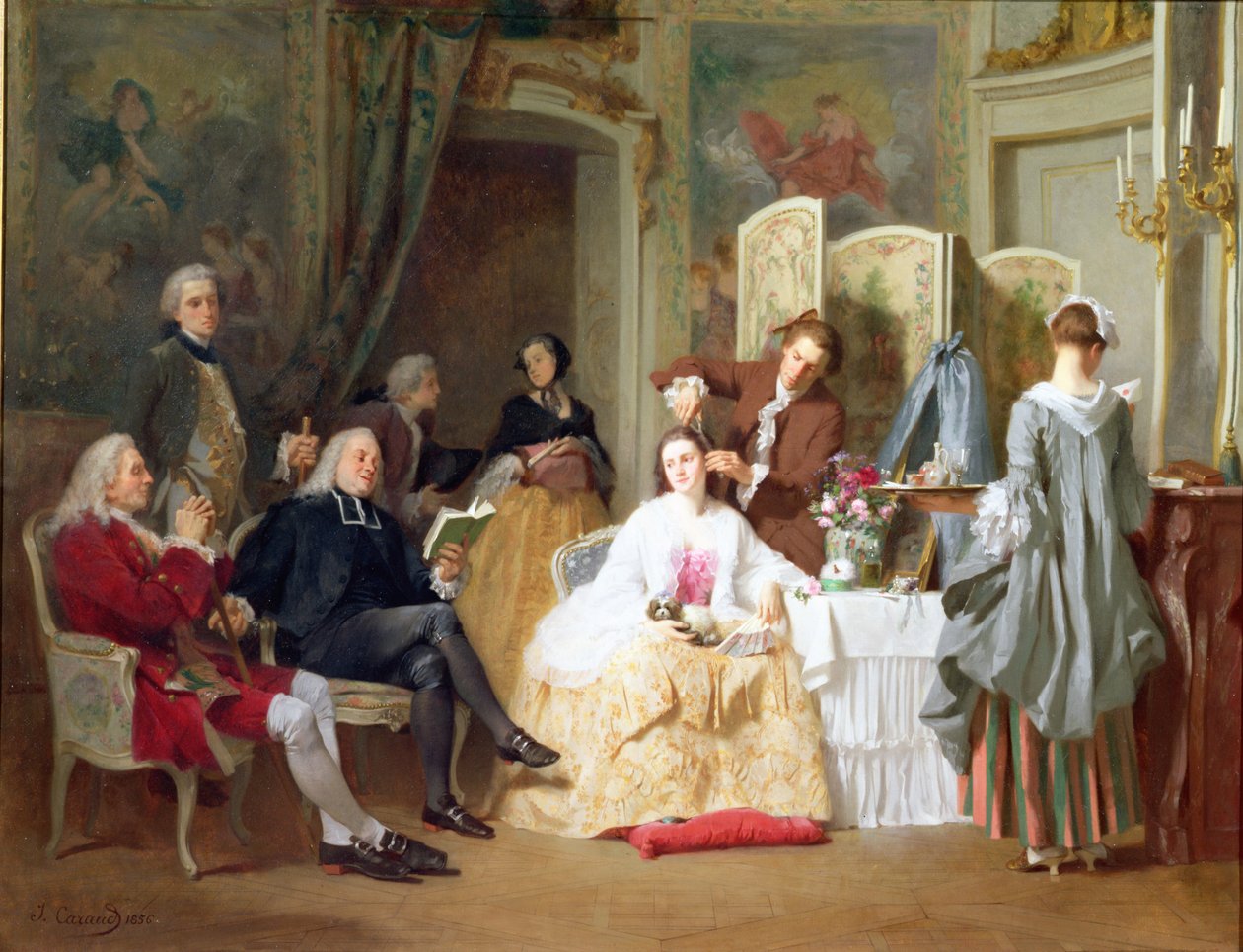 Prevost abbé „Manon Lescaut”-t olvas, 1856 alkotó: Joseph Caraud