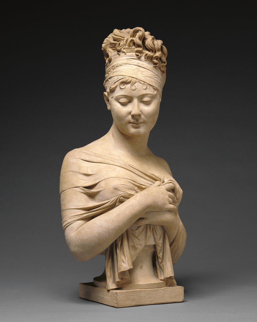 Juliette Récamier mellszobra 1801-2002 körül (terrakotta) alkotó: Joseph Chinard