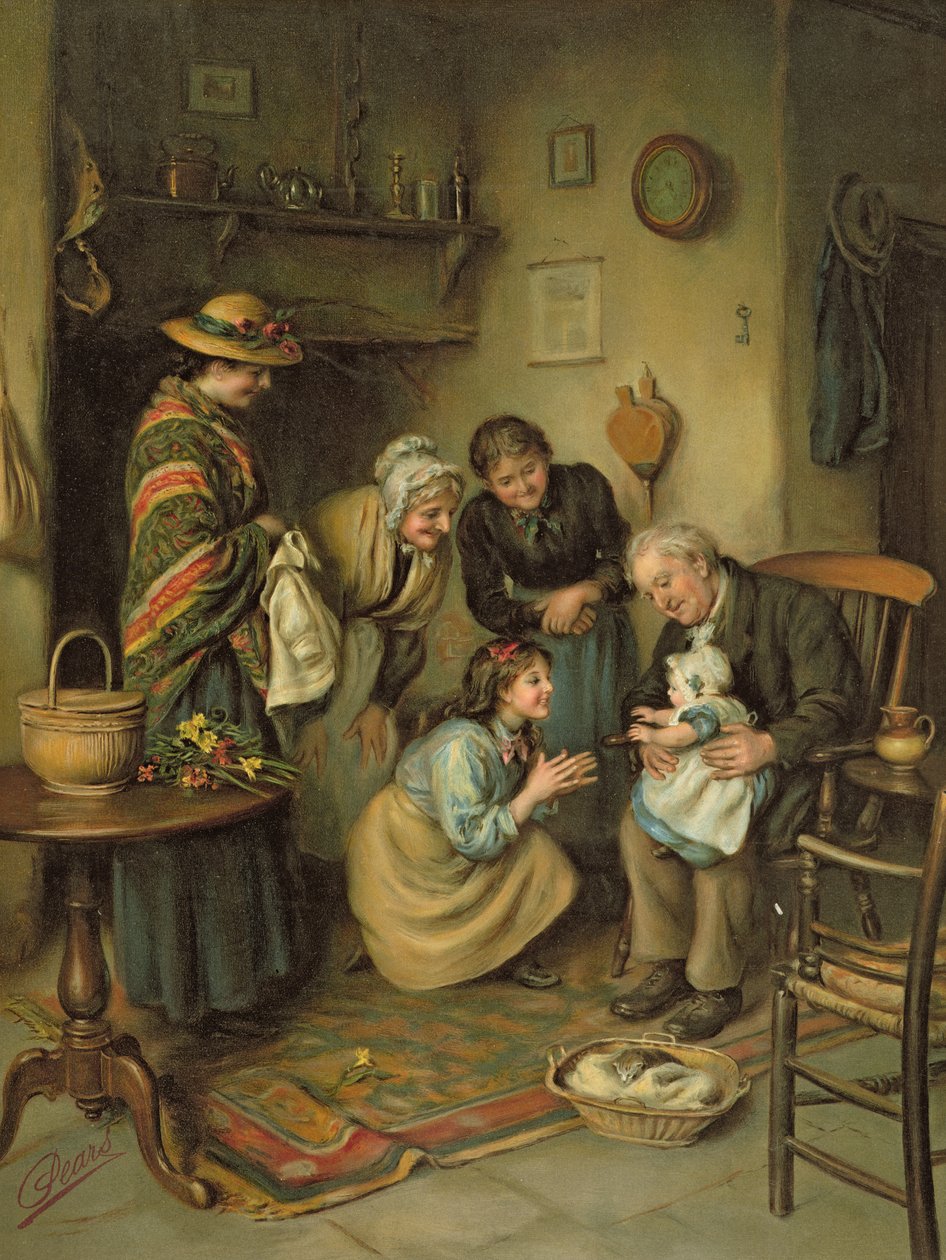 Családi istentisztelet, a Körte Évkönyvéből, 1911 alkotó: Joseph Clark