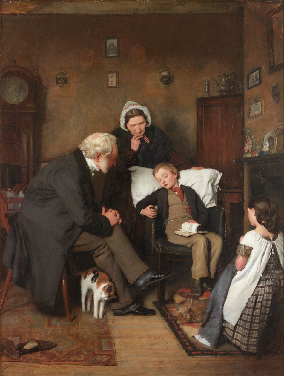 A beteg fiú, 1857 körül alkotó: Joseph Clark