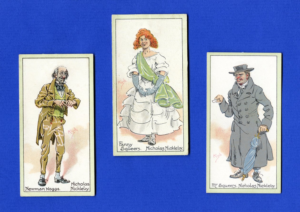 Szereplők Charles Dickens „Nicholas Nickleby” című művéből, 1923 alkotó: Joseph Clayton Clarke