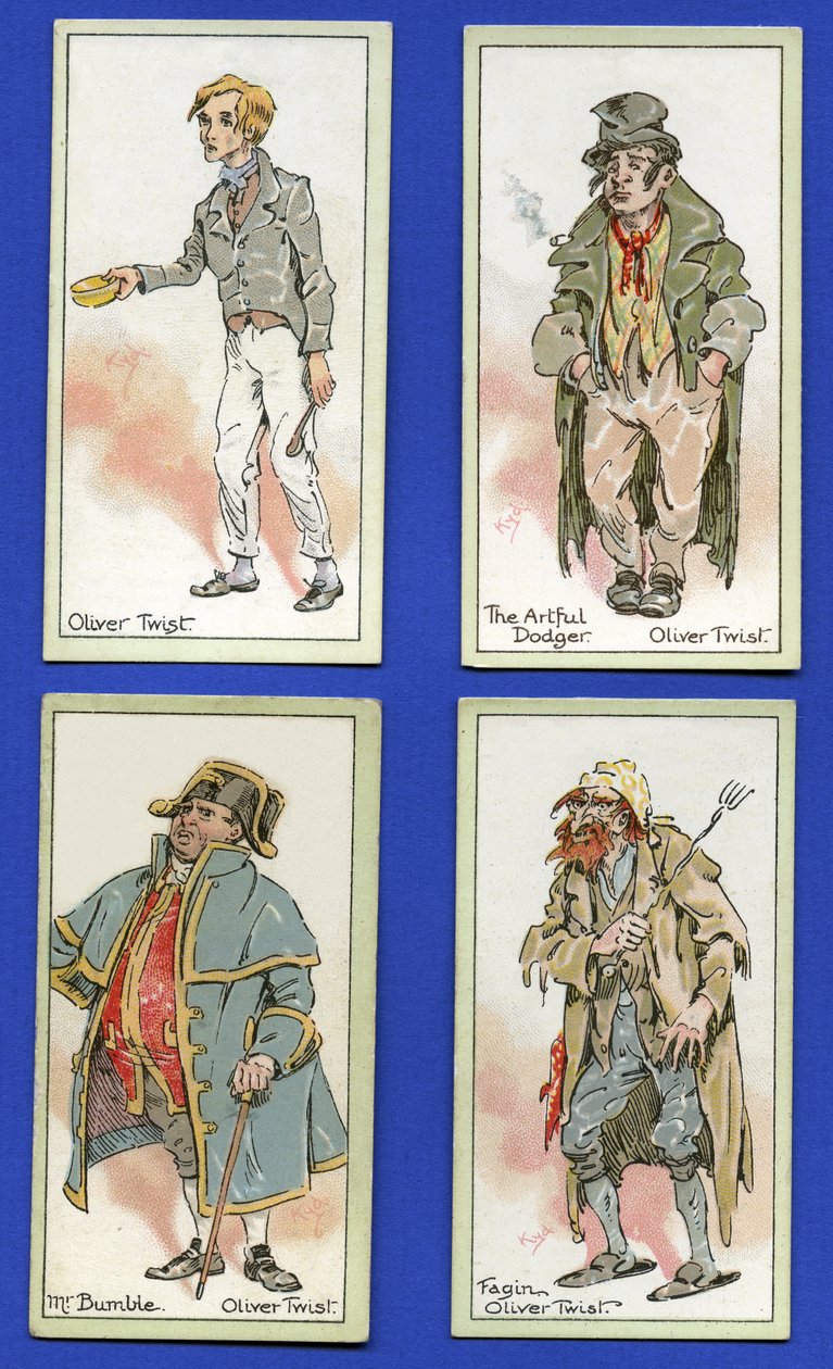 Karakterek Charles Dickens „Oliver Twist” című művéből, 1923 alkotó: Joseph Clayton Clarke