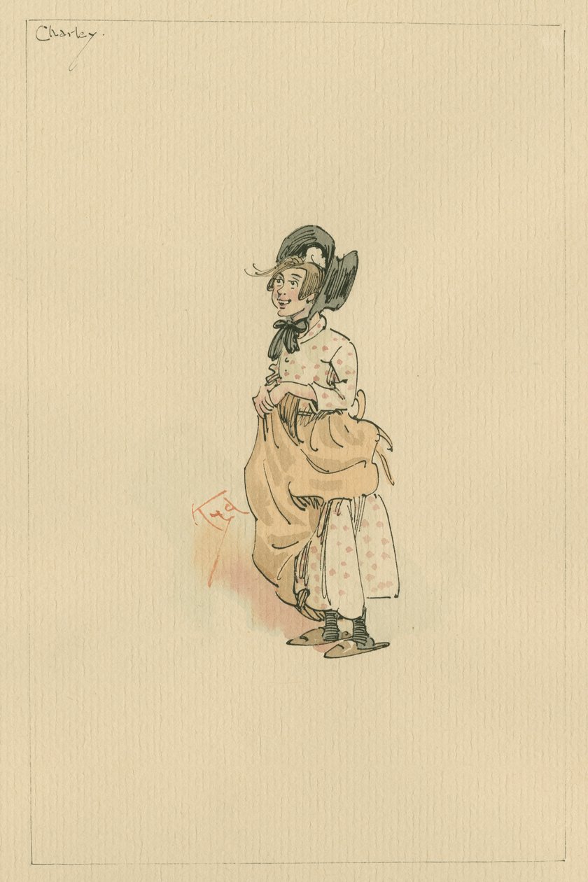 Charley, 1920 körül (toll és tinta WC-vel papíron) alkotó: Joseph Clayton Clarke