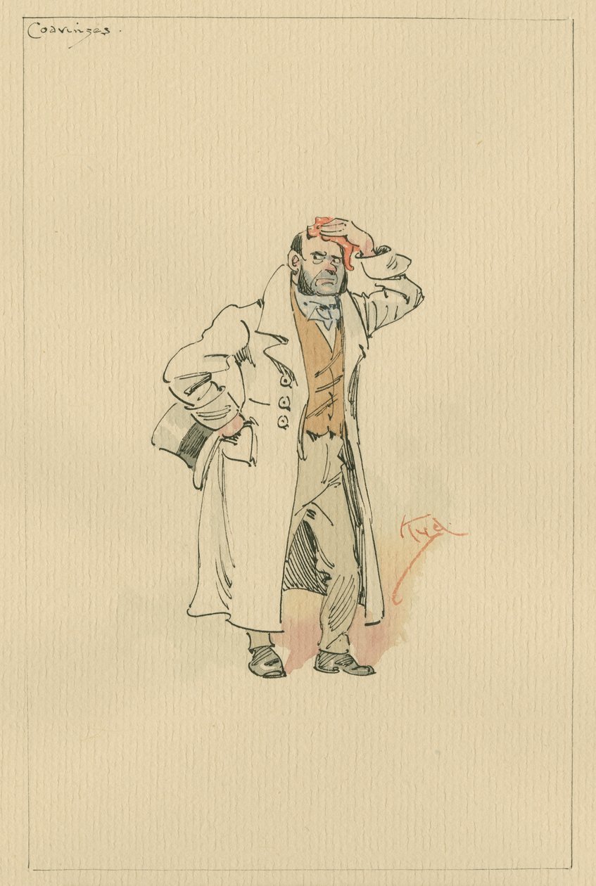 Coavinses, 1920 körül (toll és tinta WC-vel papíron) alkotó: Joseph Clayton Clarke
