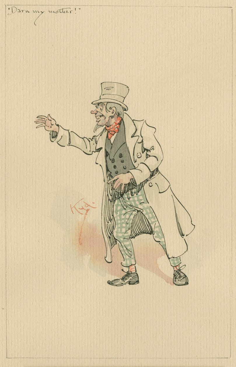 "Darn my Mother!", 1920-as évek (toll és tinta WC-vel a papíron) alkotó: Joseph Clayton Clarke
