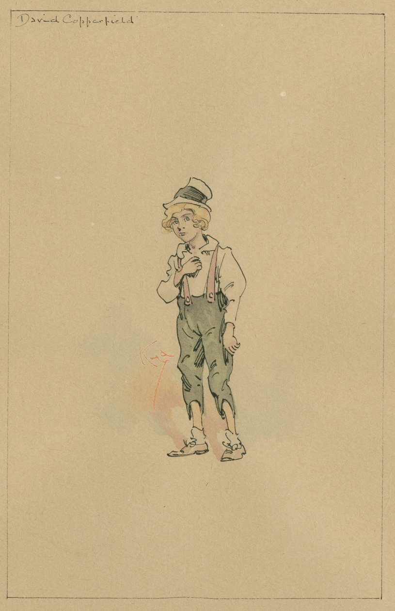 David Copperfield, 1920 körüli évek (toll és tinta, wc-vel, papír) alkotó: Joseph Clayton Clarke