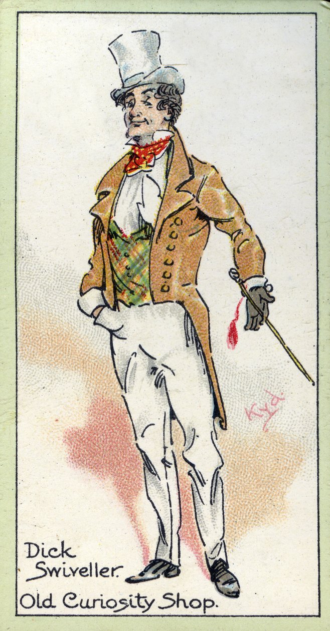 Dick Swiveller, a "The Old Curiosity Shop"-ból, Charles Dickens, 1923 alkotó: Joseph Clayton Clarke