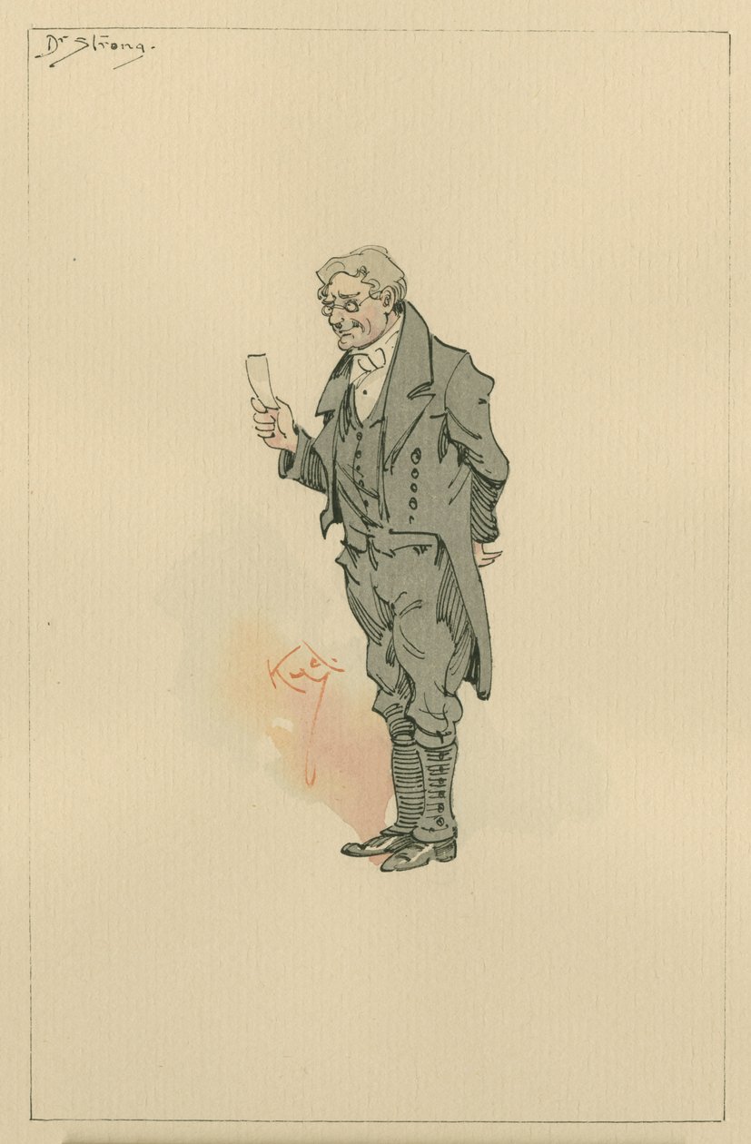 Dr Strong, 1920-as évek (toll és tinta WC-vel papíron) alkotó: Joseph Clayton Clarke