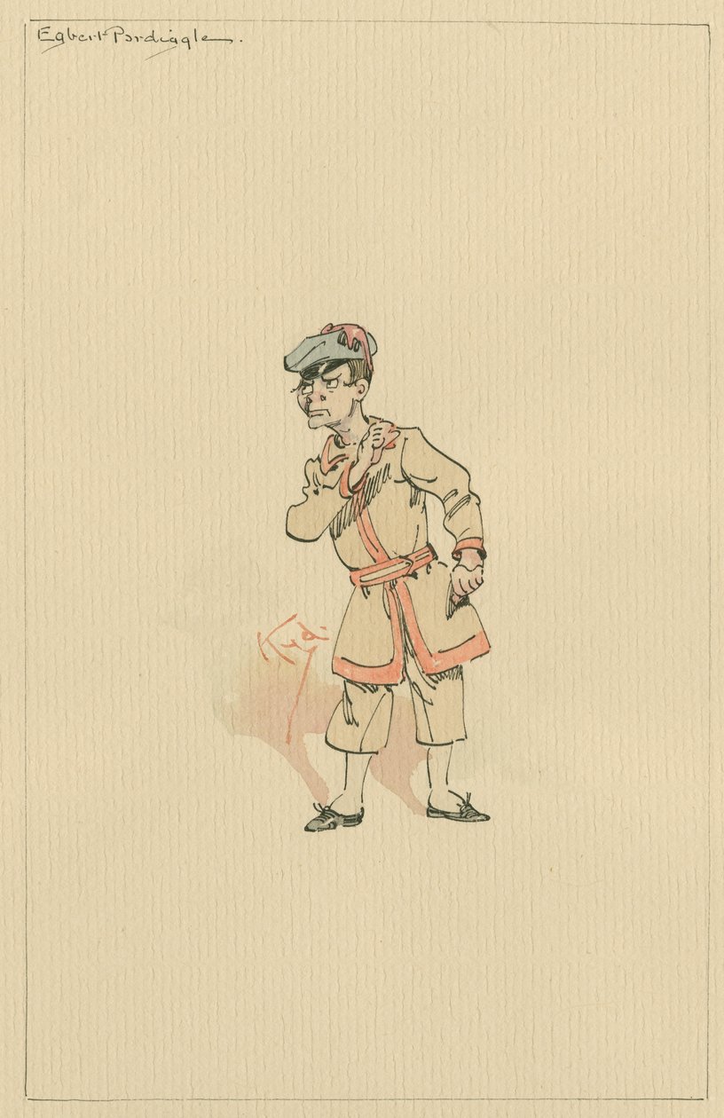 Egbert Pardiggle, 1920-as évek (toll és tinta WC-vel papíron) alkotó: Joseph Clayton Clarke