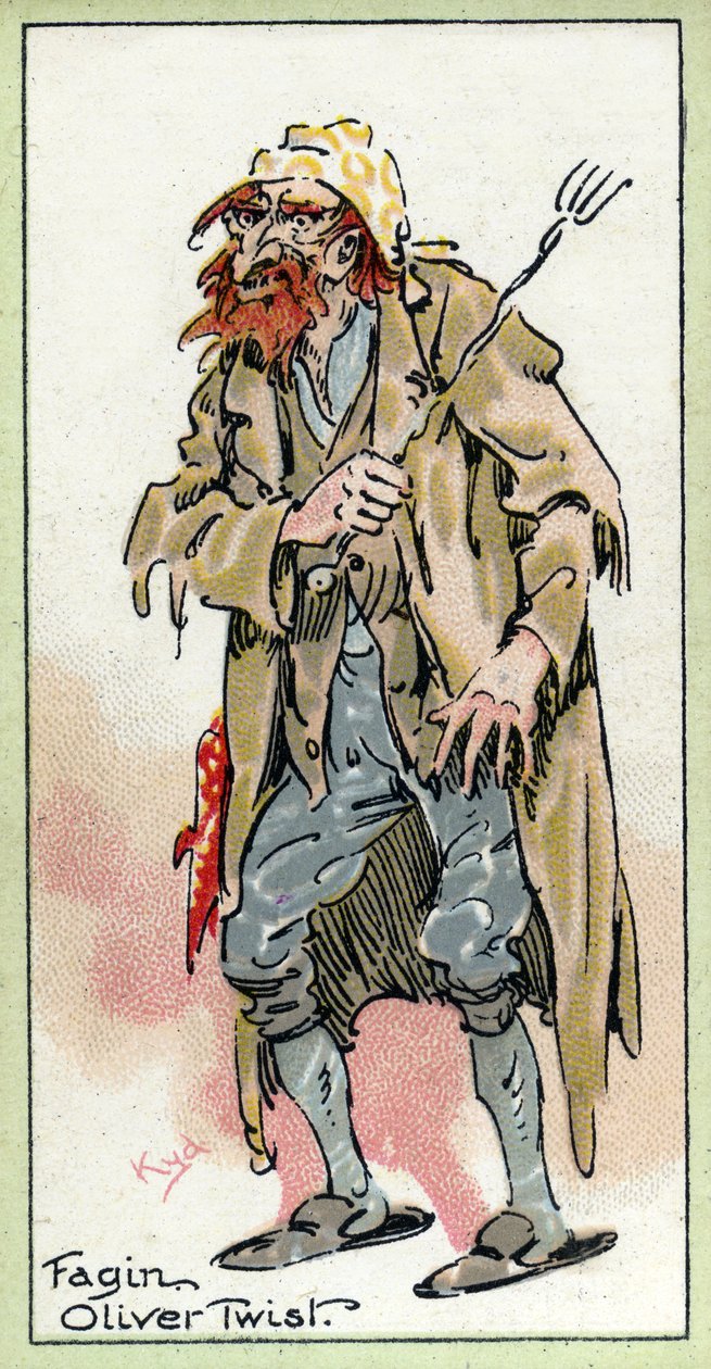 Fagin, Charles Dickens "Twist Olivér" című művéből, 1923 alkotó: Joseph Clayton Clarke