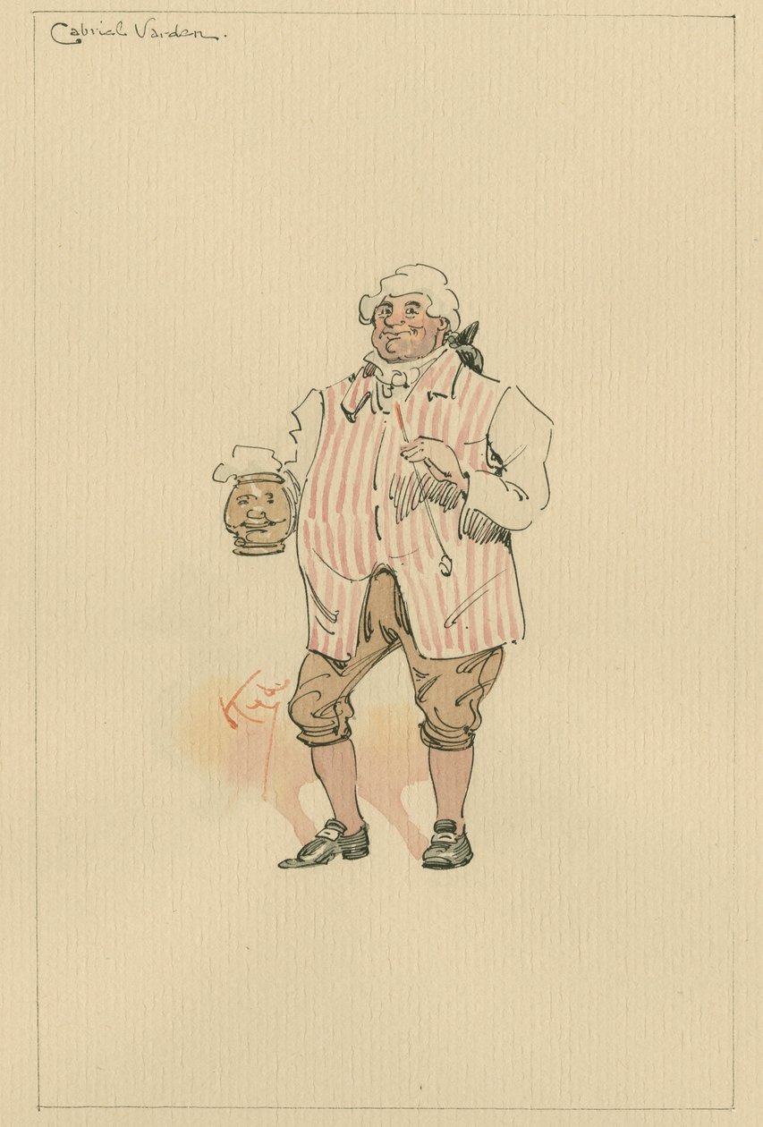 Gabriel Varden, 1920-as évek (toll és tinta WC-vel papíron) alkotó: Joseph Clayton Clarke