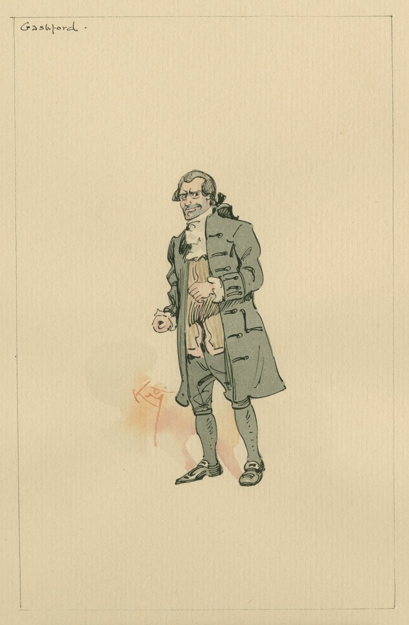 Gashford, 1920 körül (toll és tinta WC-vel papíron) alkotó: Joseph Clayton Clarke