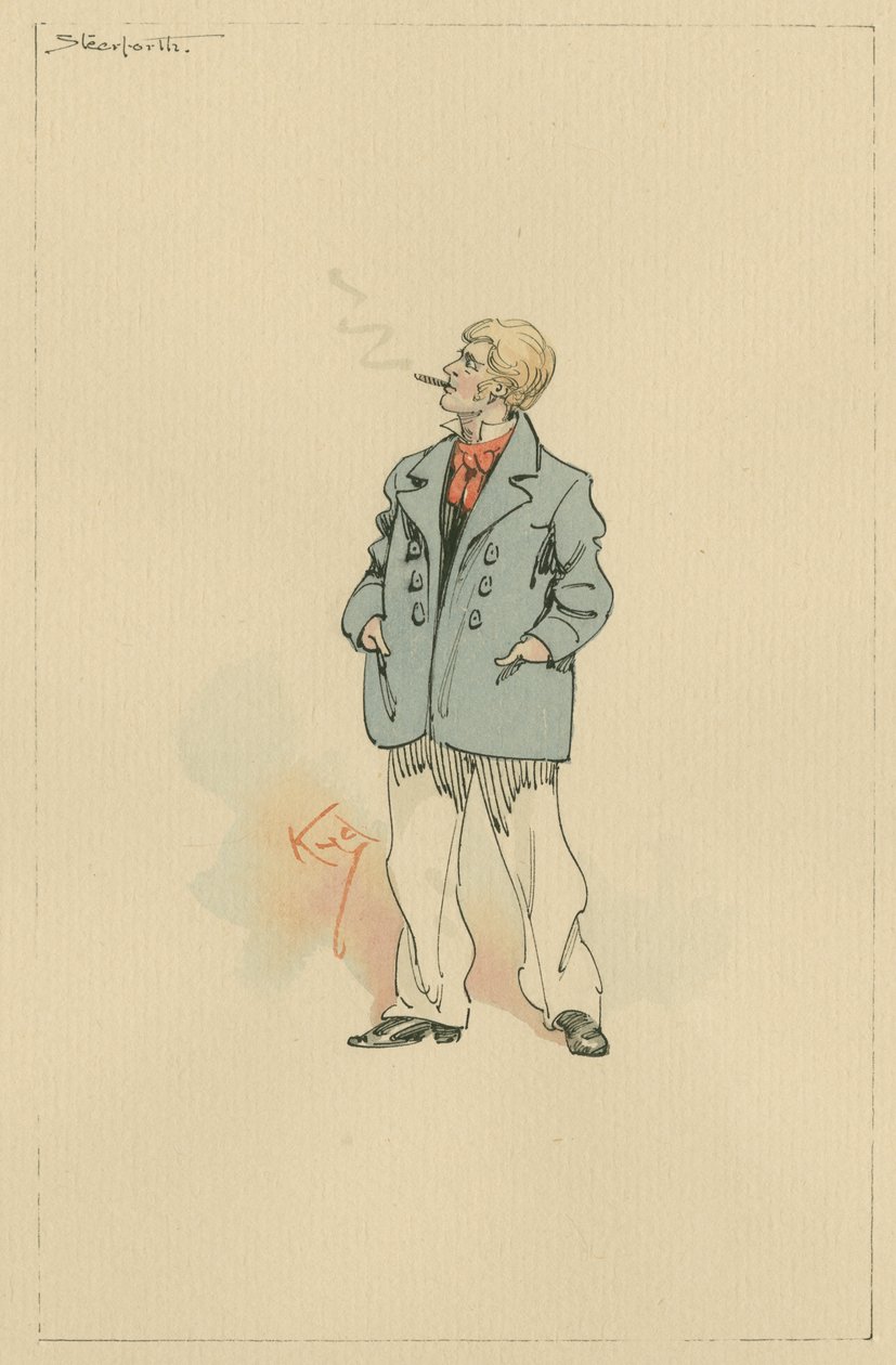James Steerforth, 1920-as évek (toll és tinta WC-vel papíron) alkotó: Joseph Clayton Clarke