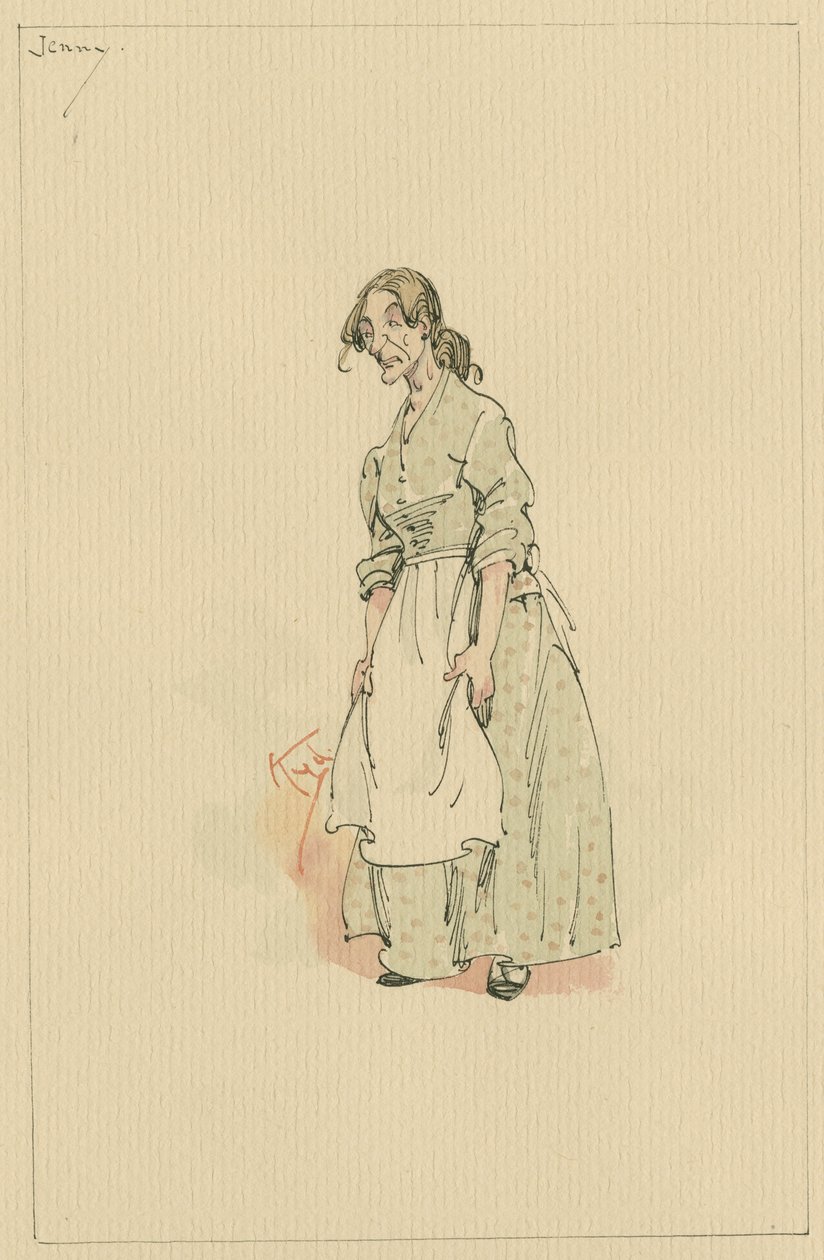 Jenny, 1920 körül (toll és tinta WC-vel papíron) alkotó: Joseph Clayton Clarke