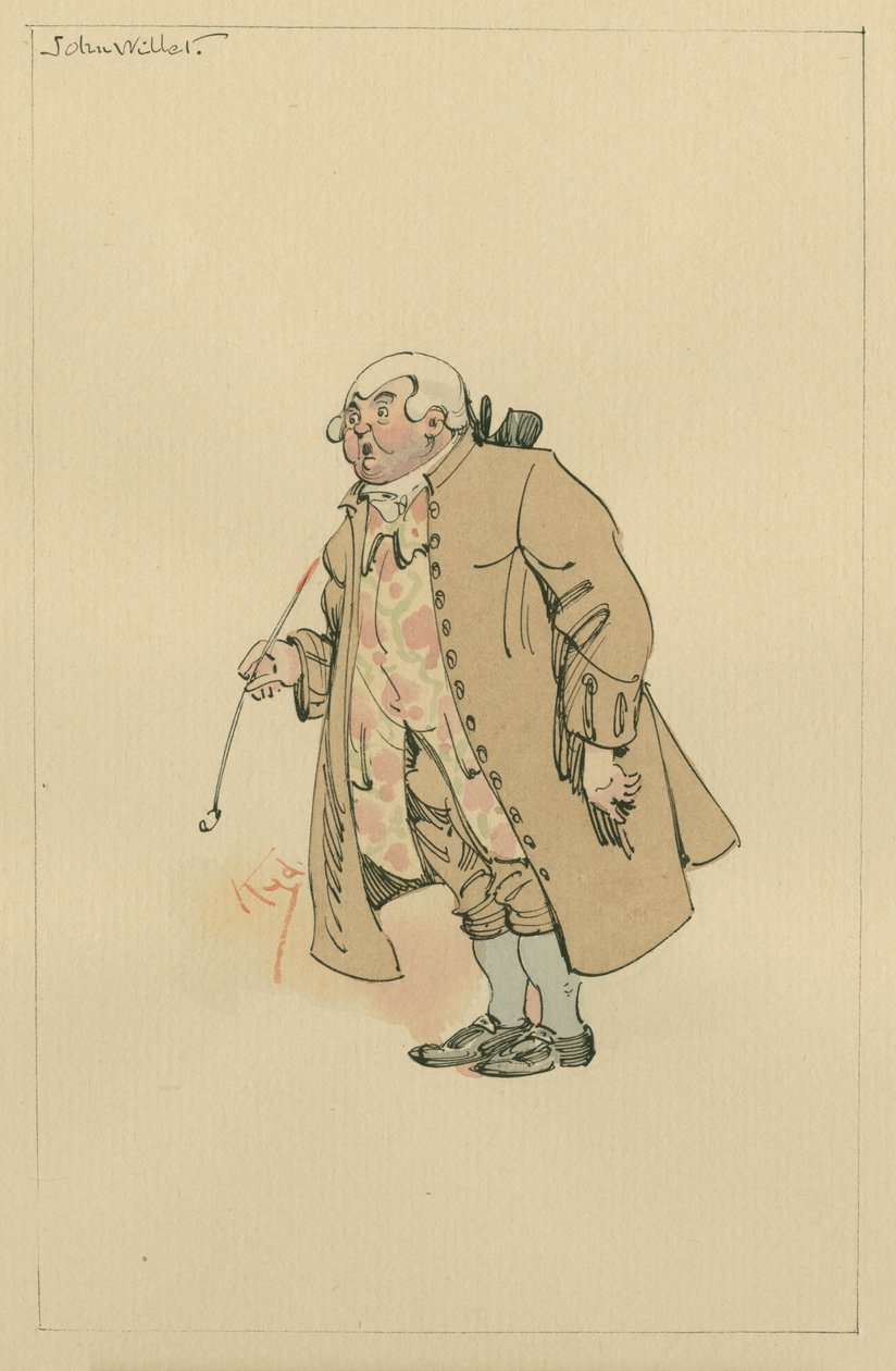 John Willet, 1920-as évek (toll és tinta WC-vel papíron) alkotó: Joseph Clayton Clarke