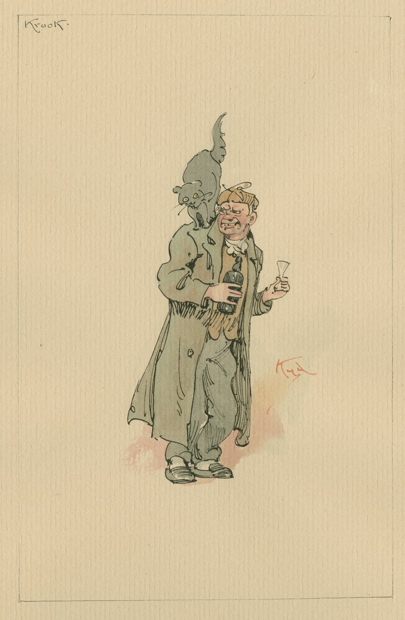 Krook, 1920-as évek (toll és tinta WC-vel a papíron) alkotó: Joseph Clayton Clarke