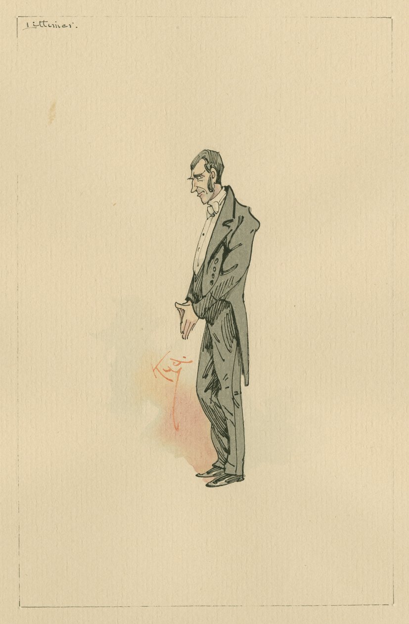 Littimer, 1920-as évek körül (toll és tinta, wc-vel, papírra) alkotó: Joseph Clayton Clarke