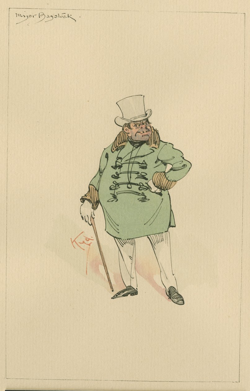 Major Bagstock, 1920-as évek (toll és tinta WC-vel papíron) alkotó: Joseph Clayton Clarke