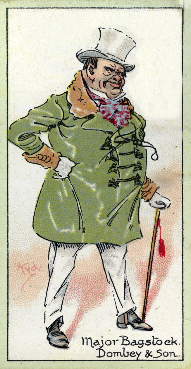 Bagstock őrnagy, a "Dombey und Son"-ból, Charles Dickens, 1923 alkotó: Joseph Clayton Clarke
