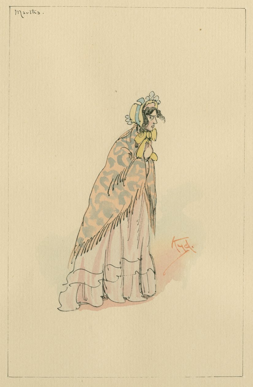 Martha Endell, 1920-as évek (toll és tinta WC-vel papíron) alkotó: Joseph Clayton Clarke