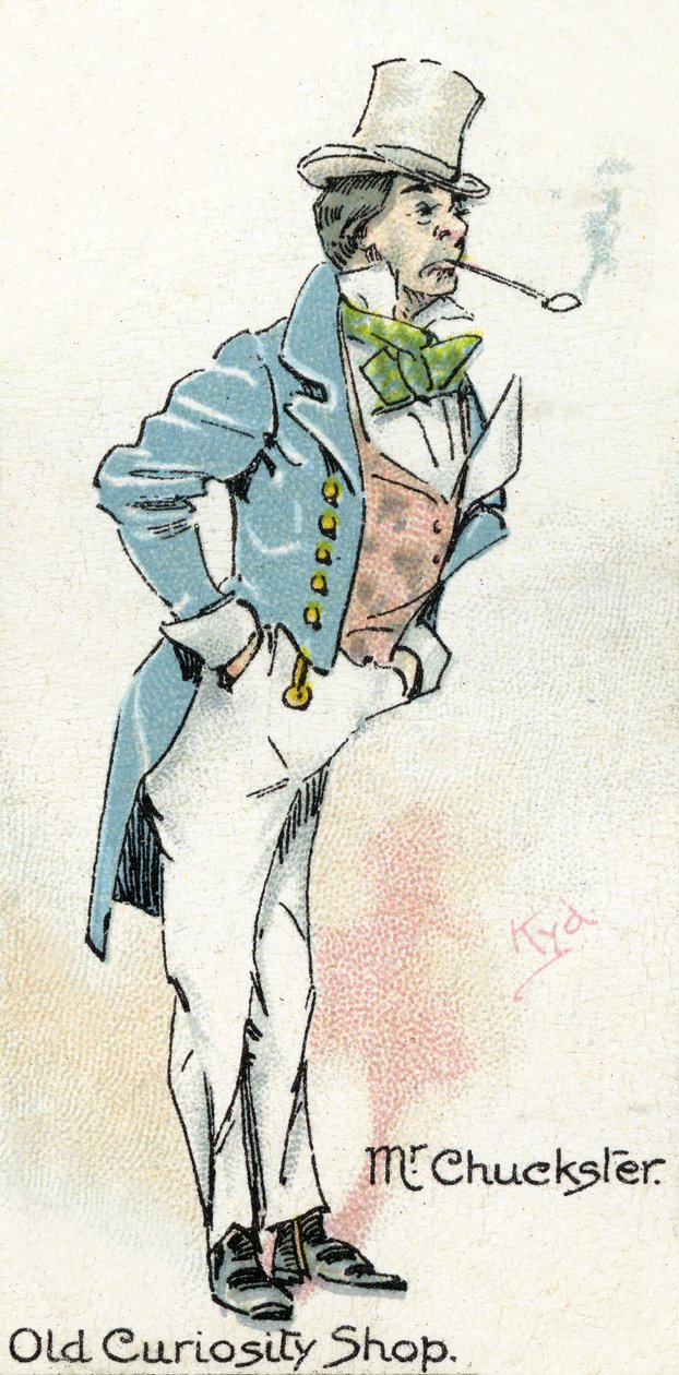 Mr. Chuckster, az „Old Curiosity Shop”-ból, Charles Dickens, 1923 alkotó: Joseph Clayton Clarke