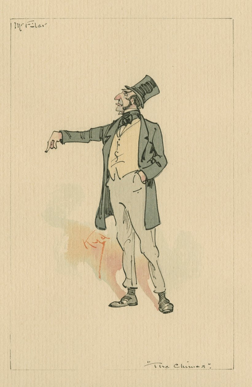 Mr Filer - The Chimes, 1920-as évek körül (toll és tinta, wc-vel, papír) alkotó: Joseph Clayton Clarke